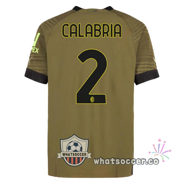 AC Milan (CALABRIA 2) Third Soccer Jerseys Marron 2022-2023