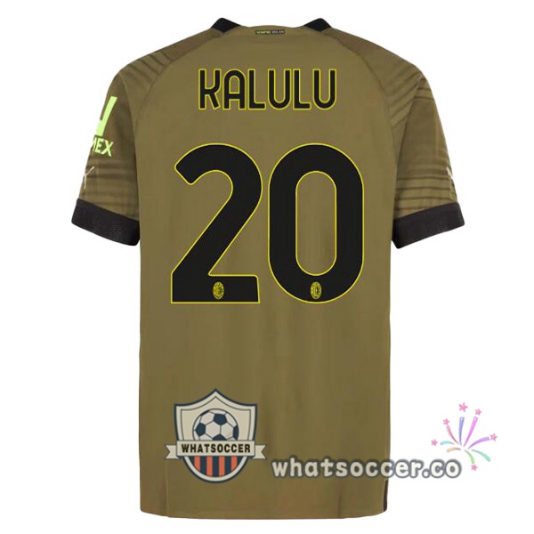 AC Milan (KALULU 20) Third Soccer Jerseys Marron 2022-2023