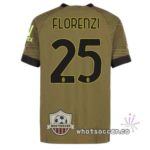 AC Milan (FLORENZI 25) Third Soccer Jerseys Marron 2022-2023
