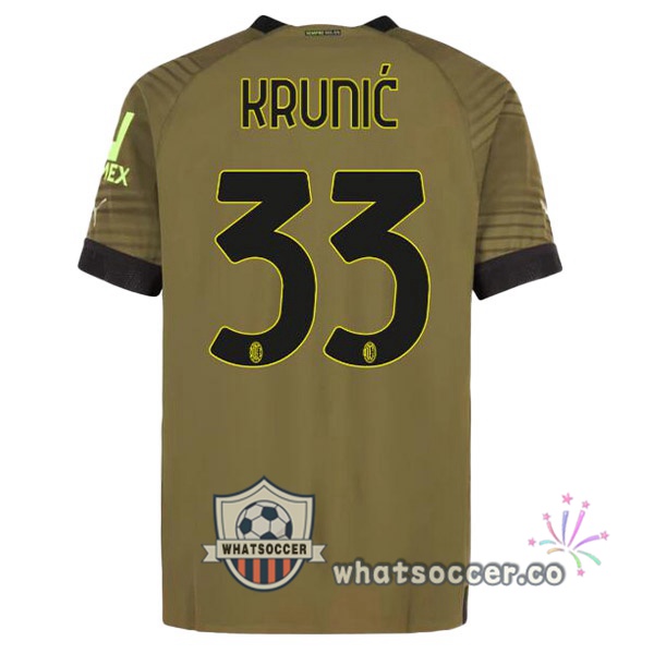 AC Milan (KRUNIĆ 33) Third Soccer Jerseys Marron 2022-2023