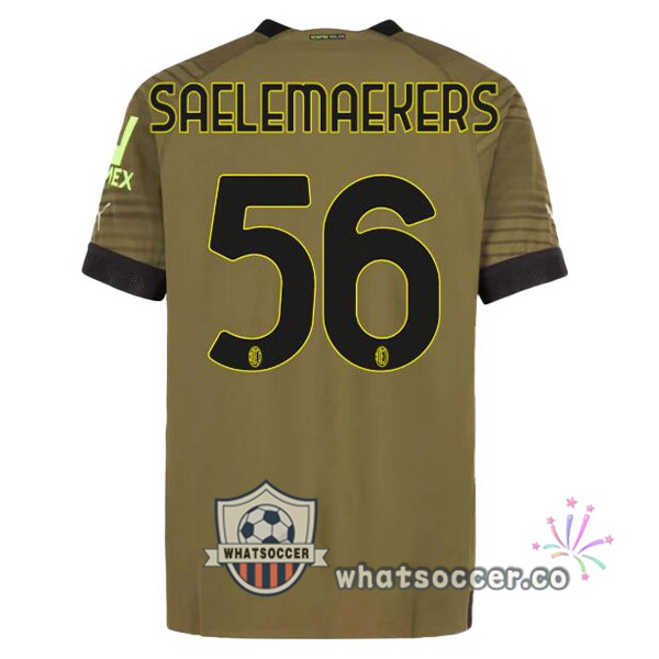 AC Milan (SAELEMAEKERS 56) Third Soccer Jerseys Marron 2022-2023