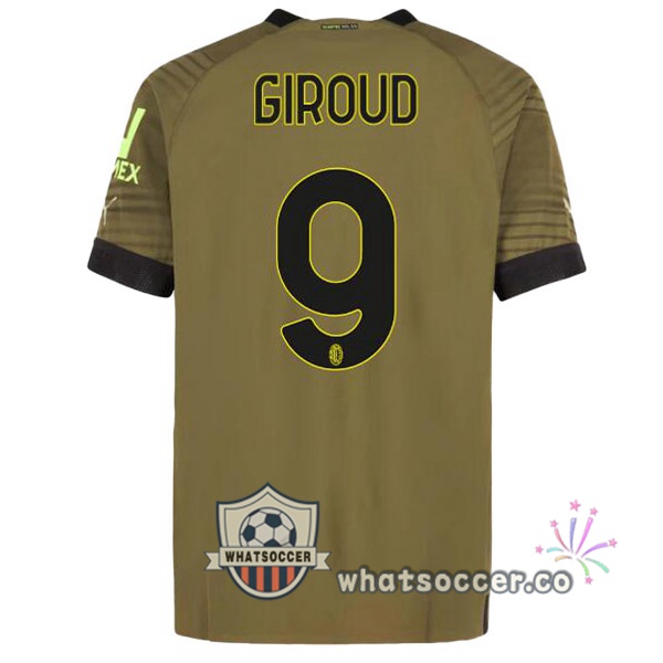 AC Milan (GIROUD 9) Third Soccer Jerseys Marron 2022-2023