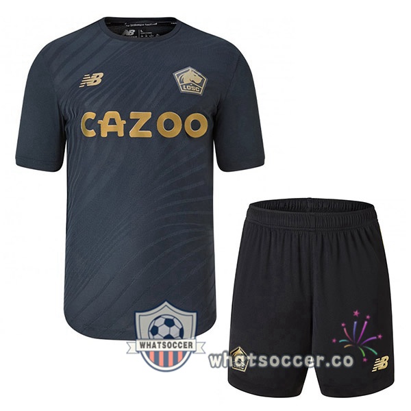Lille OSC Kids Third Soccer Jerseys Black 2022-2023