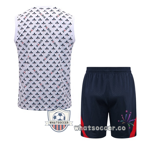 Paris PSG + Shorts White Soccer Vest 2022-2023