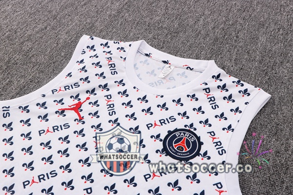 Paris PSG + Shorts White Soccer Vest 2022-2023
