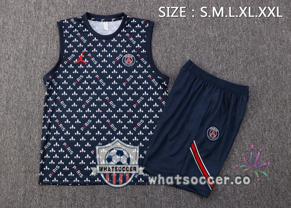 Paris PSG + Shorts Blue Royal Soccer Vest 2022-2023