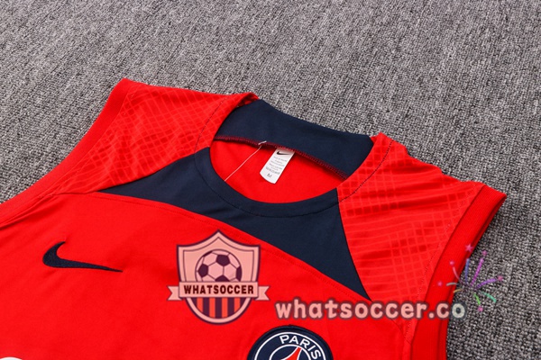 Paris PSG + Shorts Red Soccer Vest 2022-2023
