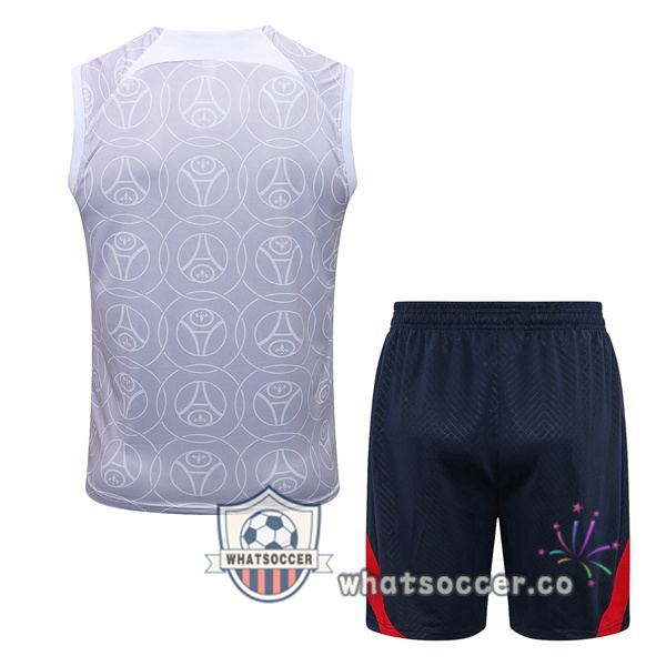 Paris PSG + Shorts White Soccer Vest 2022-2023