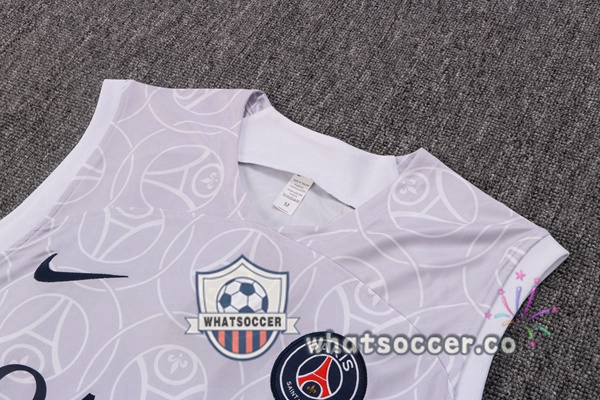 Paris PSG + Shorts White Soccer Vest 2022-2023