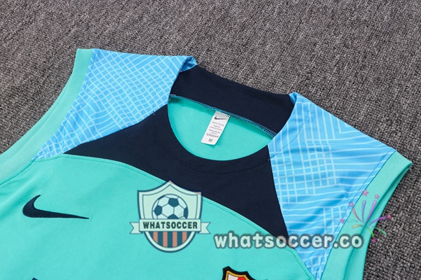 FC Barcelona + Shorts Green Soccer Vest 2022-2023