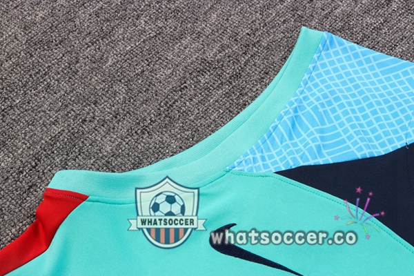 FC Barcelona + Shorts Green Soccer Vest 2022-2023
