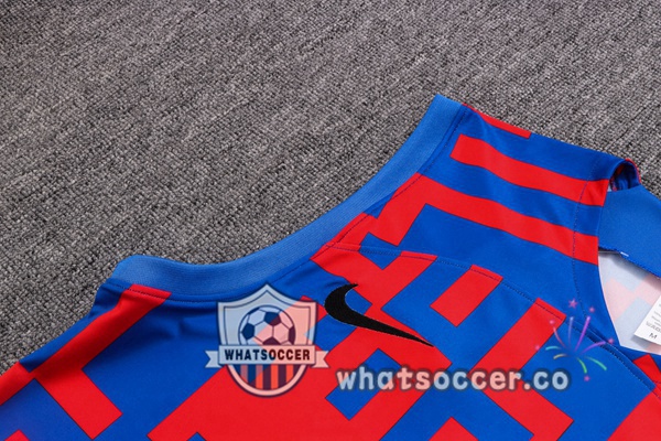 FC Barcelona + Shorts Blue Red Soccer Vest 2022-2023