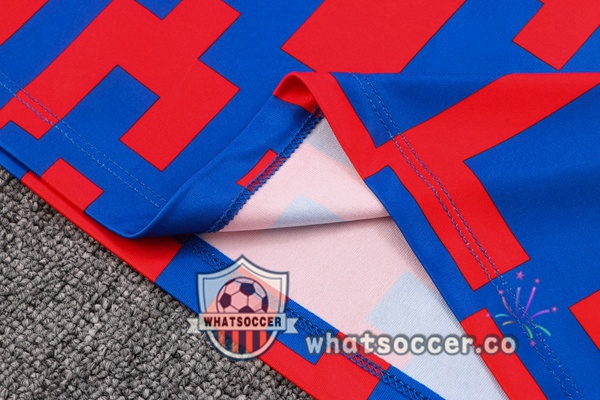 FC Barcelona + Shorts Blue Red Soccer Vest 2022-2023