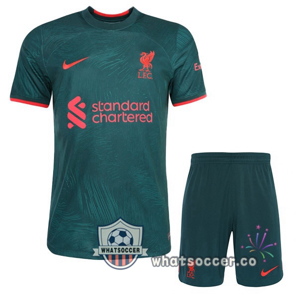 FC Liverpool Kids Third Soccer Jerseys Green 2022-2023