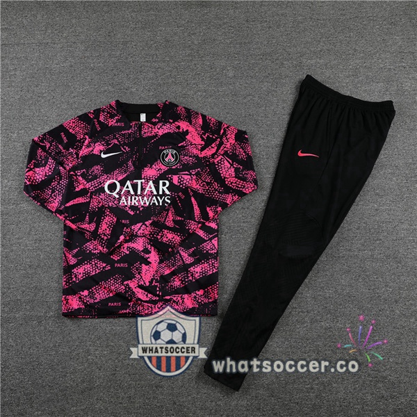 Paris PSG Rose Black Tracksuit 2022-2023