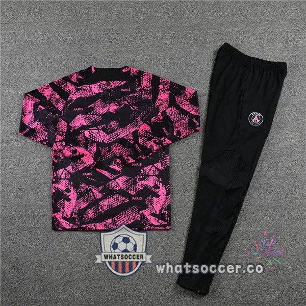 Paris PSG Rose Black Tracksuit 2022-2023