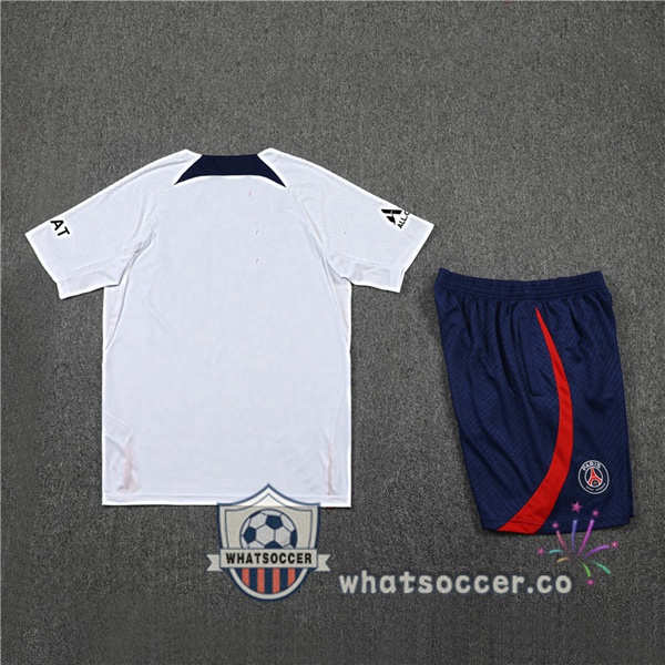 Paris PSG Training T-Shirts + Shorts White 2022-2023
