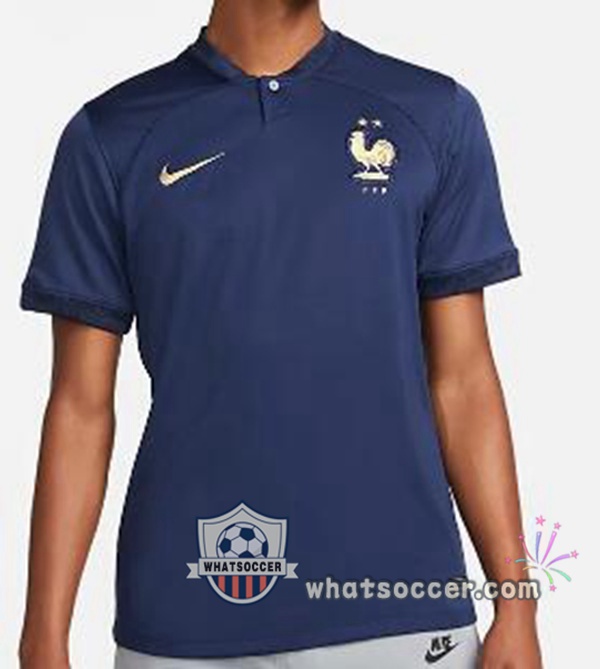 France Home Soccer Jerseys Royal Blue 2022-2023