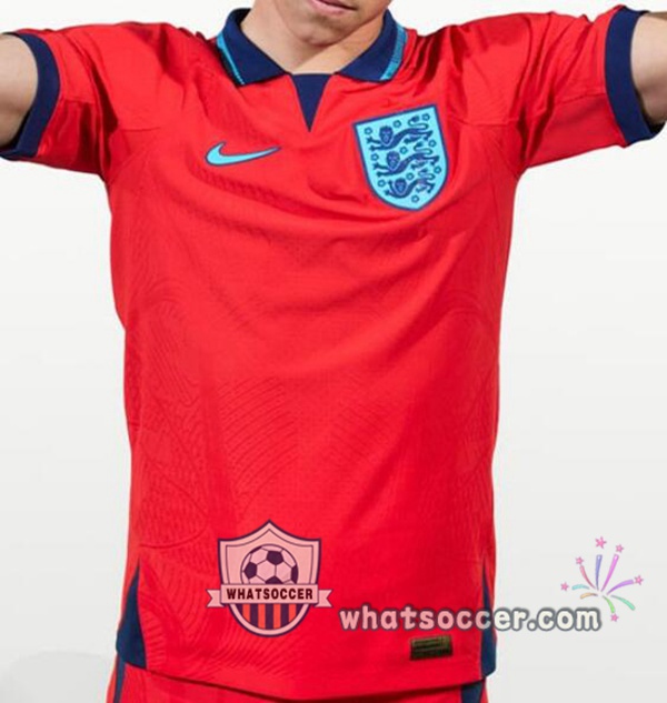 England Away Soccer Jerseys Red 2022-2023
