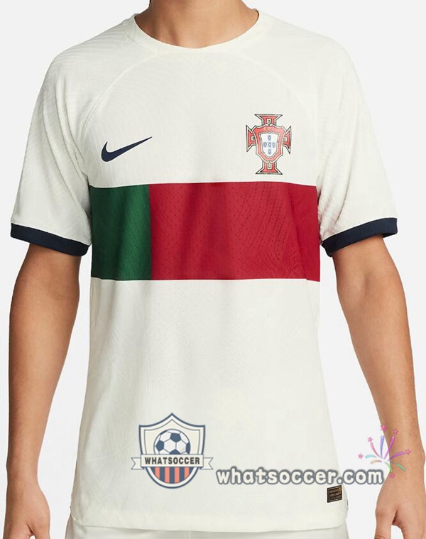 Portugal Away Soccer Jerseys White Red 2022-2023