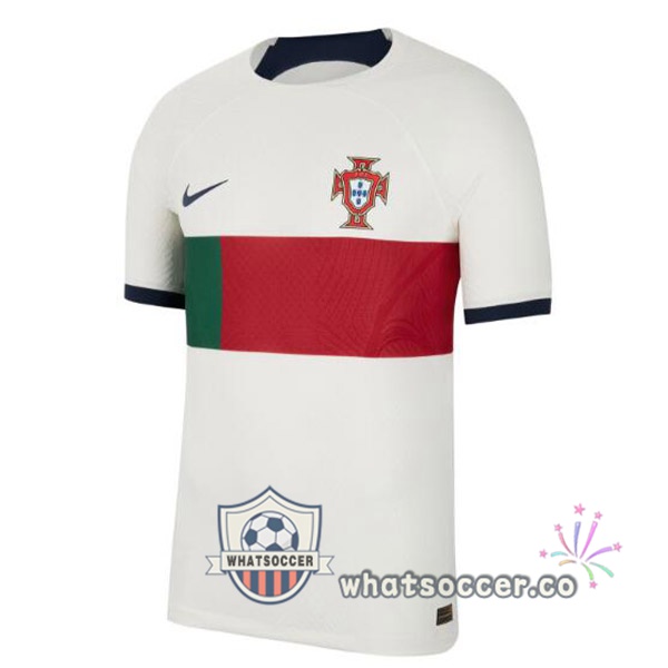 Portugal Away Soccer Jerseys White Red 2022-2023