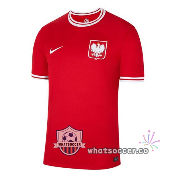 Poland Away Soccer Jerseys Red 2022-2023