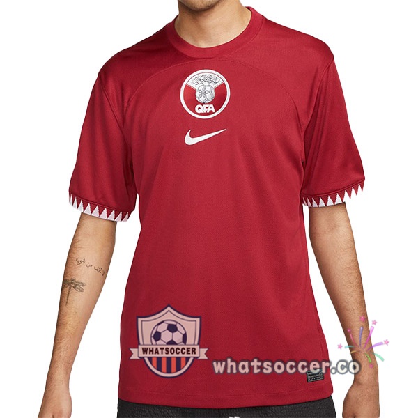 Qatar Home Soccer Jerseys Red 2022-2023