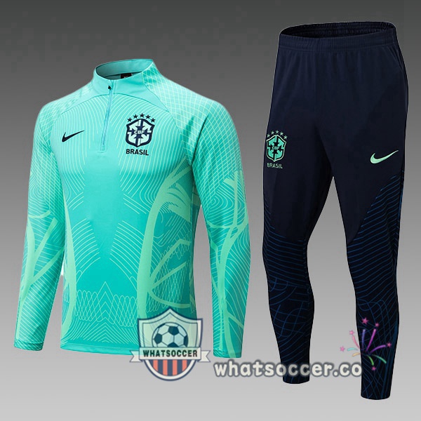 Brazil Kids Green Tracksuit 2022-2023