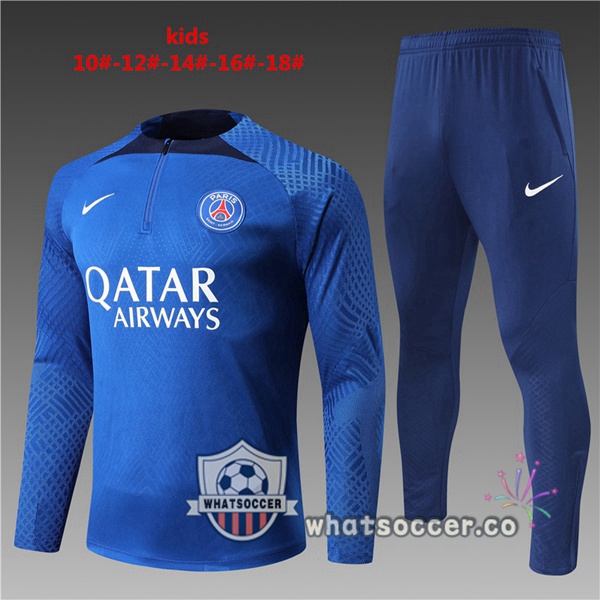 Paris PSG Kids Blue Tracksuit 2022-2023