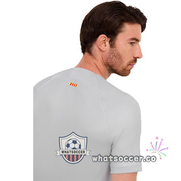 FC Barcelona Third Soccer Jerseys Gray 2022-2023
