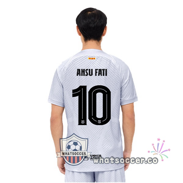 FC Barcelona (ANSU FATI 10) Third Soccer Jerseys Gray 2022-2023