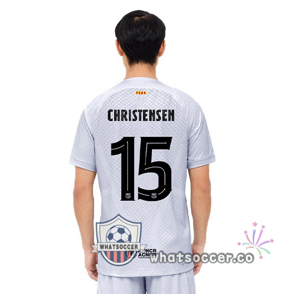 FC Barcelona (CHRISTENSEN 15) Third Soccer Jerseys Gray 2022-2023