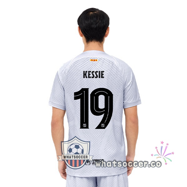 FC Barcelona (KESSIE 19) Third Soccer Jerseys Gray 2022-2023