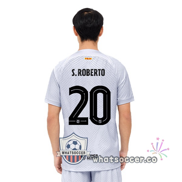FC Barcelona (S. ROBERTO 20) Third Soccer Jerseys Gray 2022-2023