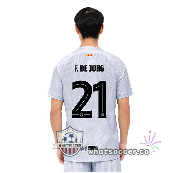 FC Barcelona (F. DE JONG 21) Third Soccer Jerseys Gray 2022-2023