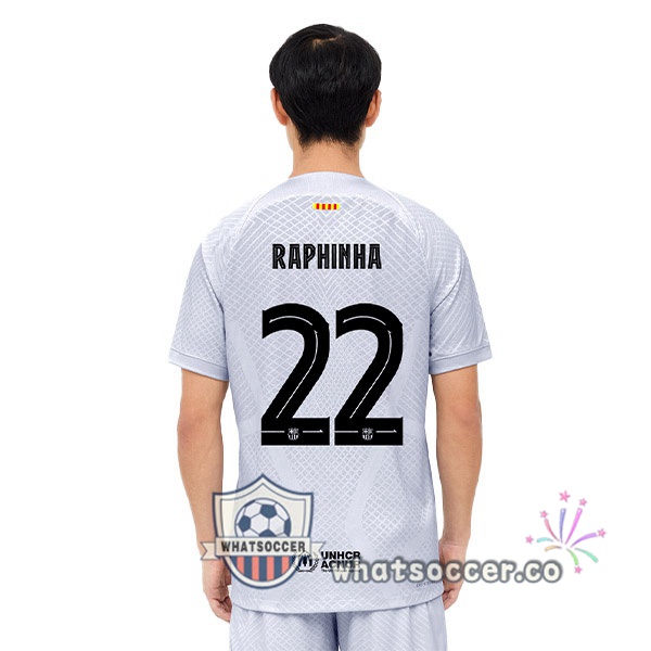 FC Barcelona (RAPHINHA 22) Third Soccer Jerseys Gray 2022-2023