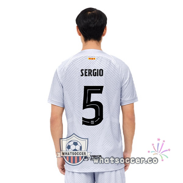 FC Barcelona (SERGIO 5) Third Soccer Jerseys Gray 2022-2023