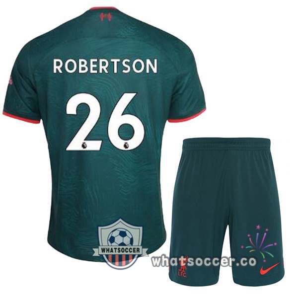 FC Liverpool (ROBERTSON 26) Kids Third Soccer Jerseys Green 2022-2023