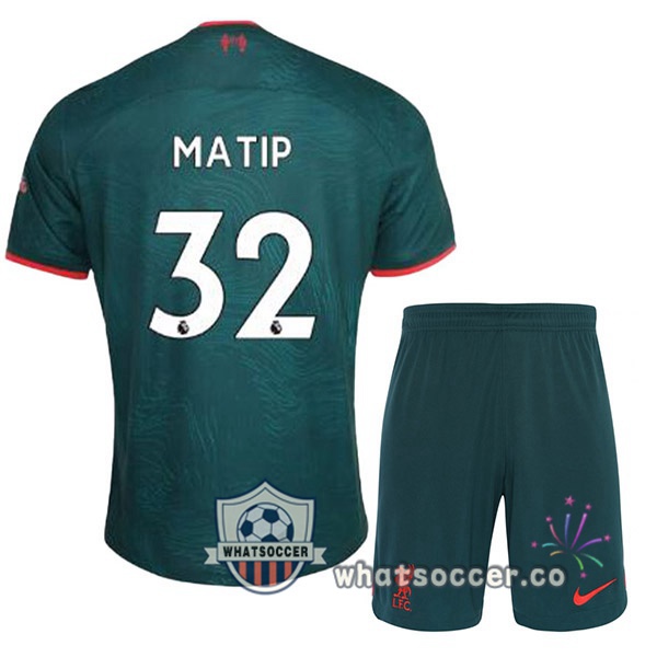 FC Liverpool (MATIP 32) Kids Third Soccer Jerseys Green 2022-2023