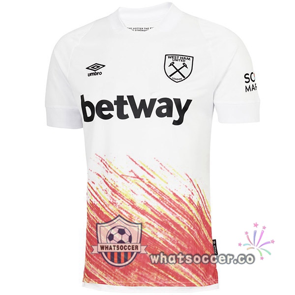 West Ham Third Soccer Jerseys White Red 2022-2023