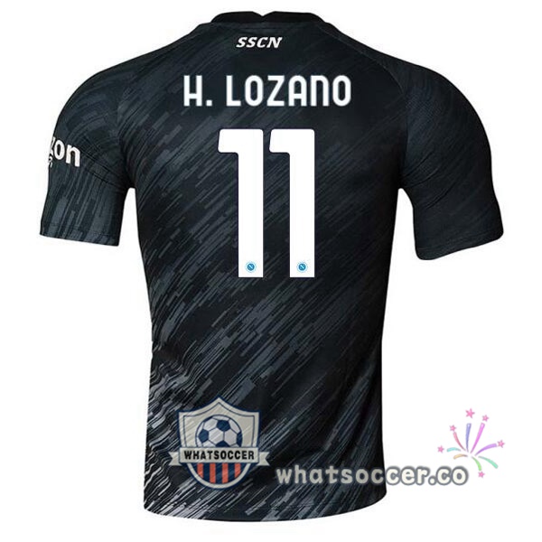 SSC Napoli (H. Lozano 11) Third Soccer Jerseys Black 2022-2023