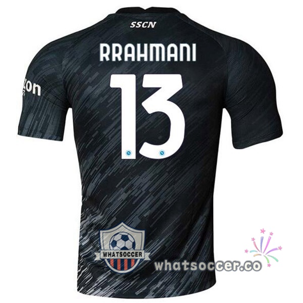 SSC Napoli (Rrahmani 13) Third Soccer Jerseys Black 2022-2023
