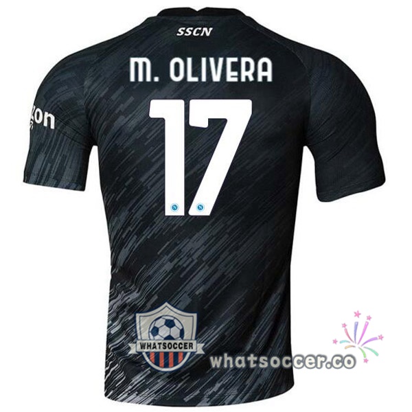 SSC Napoli (M. Olivera 17) Third Soccer Jerseys Black 2022-2023