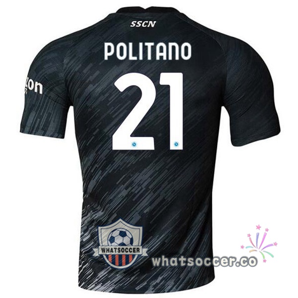 SSC Napoli (Politano 21) Third Soccer Jerseys Black 2022-2023