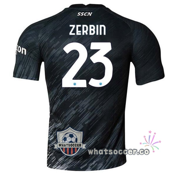 SSC Napoli (Zerbin 23) Third Soccer Jerseys Black 2022-2023