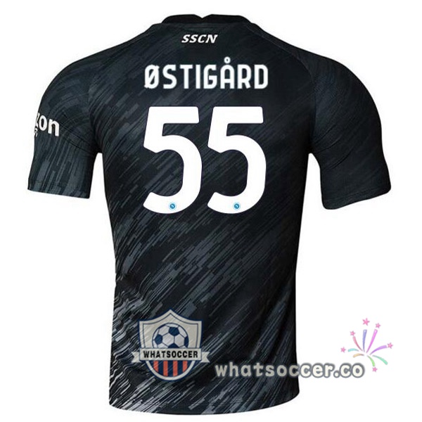 SSC Napoli (Ostigard 55) Third Soccer Jerseys Black 2022-2023