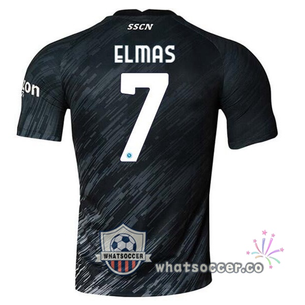 SSC Napoli (Elmas 7) Third Soccer Jerseys Black 2022-2023