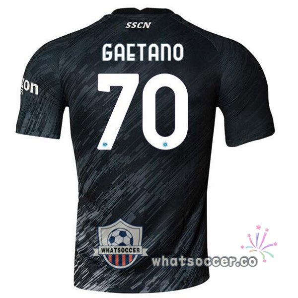 SSC Napoli (Gaetano 70) Third Soccer Jerseys Black 2022-2023