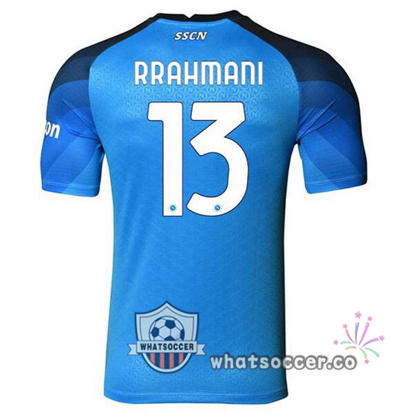 SSC Napoli (Rrahmani 13) Home Soccer Jerseys Blue 2022-2023