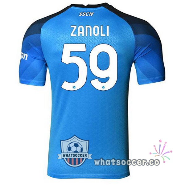 SSC Napoli (Zanoli 59) Home Soccer Jerseys Blue 2022-2023